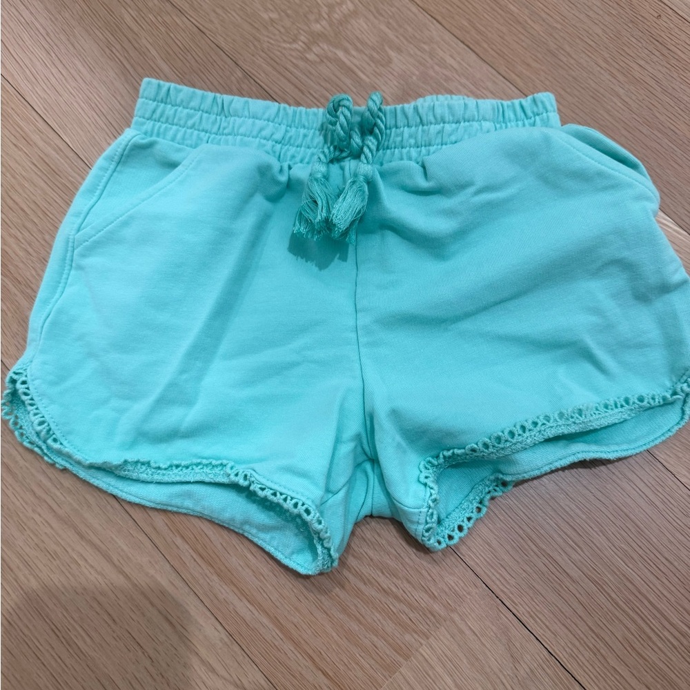 Mayoral Turquoise kids lace trim Shorts size 5T